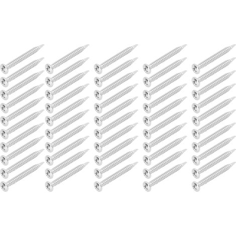 Vis à métaux autoforeuses 304 inox tête ronde, lot de 50, vis à tôle M4,2x38, quincaillerie de fixation (1/5)