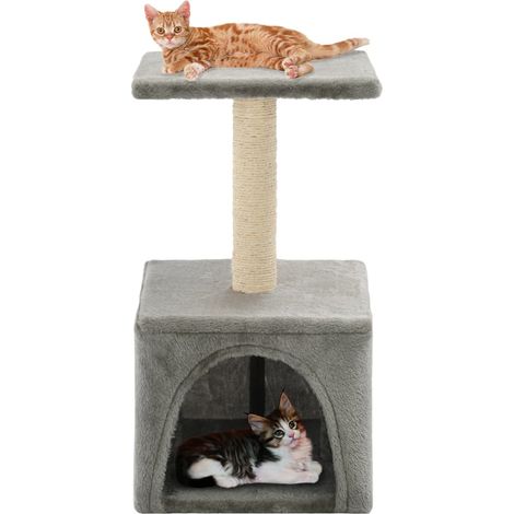 vidaXL Cat Tree with Sisal Scratching Post 55 cm Grey (1/5)