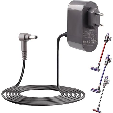 Chargeur 30,45 V 1,1 A compatible Dyson V10 V11 V12 V15 – Adaptateur secteur avec câble 1,8 m – Compatible SV12 SV14 SV15 SV16 SV20 SV22 et aspirateurs Cyclone Motorhead (1/5)