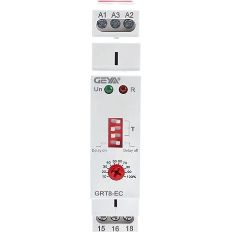 Grid Cool – Relais temporisé double fonction 10A AC230V – Minuterie 0,1s à 10 jours – Installation sur rail DIN – Pour contrôle éclairage et moteurs (1/4)