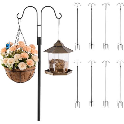 Crochet de Berger pour Mangeoire à Oiseaux, 1950 mm, Poteau pour Mangeoires à Oiseaux, Lot de 8, Épaisseur 19 mm, Support pour Jardin Suspendre Paniers à Plantes, Lanternes, Carillons Éoliens (1/5)