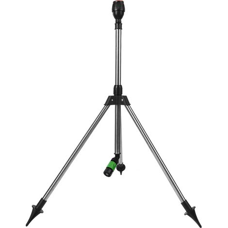 Trépied d'arrosage 360 degrés rotatif tête d'irrigation relevable support de pulvérisation pour jardin pelouse (1/5)