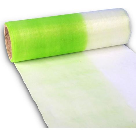 Organza verde primaverile per decorazioni e composizioni floreali, 2,7 m (1/2)
