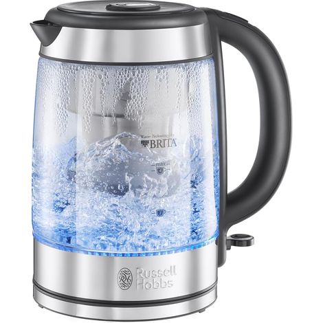 Bouilloire Electrique verre [Filtrante] Clarity (1L, 2200 W,Cartouche Filtre Brita Maxtra & anticalcaire + indicateur de changement, Eclairage LED, Arrêt auto.,Ouverture auto.) 20760-57 (1/5)