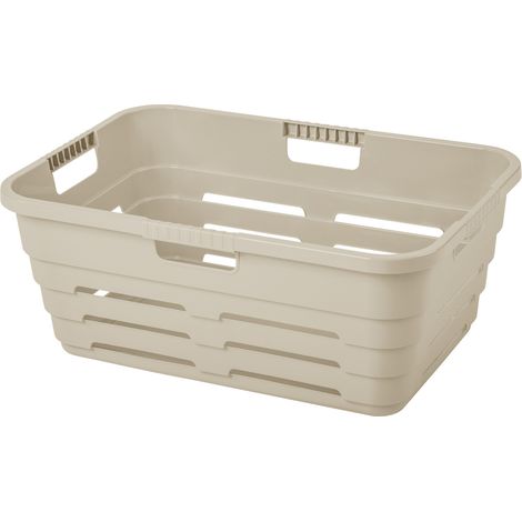 Tontarelli Wäschekorb Maya 32 L angoraweiß 4 Griffe 54x37x22 cm