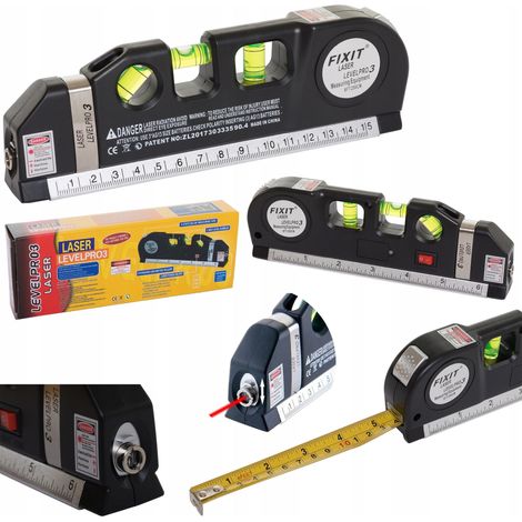 Geko Rot Laser Niveau Pro mit Stativ und Tasche