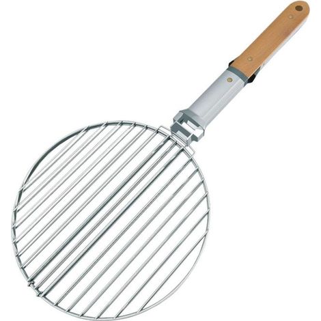 Griglia Doppia Rotonda Campingaz 40 Cm Con Manico Legno per Barbecue Fornacella (1/2)