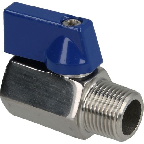 Mini robinet à bille 1/2 FF/FM inox