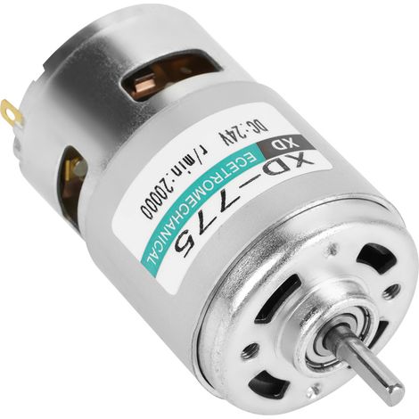 XD-775 24V Hochgeschwindigkeits-Gleichstrommotor mit geringem Geräuschpegel und doppelten Kugellagern (24V 20000 U/min) (1/5)