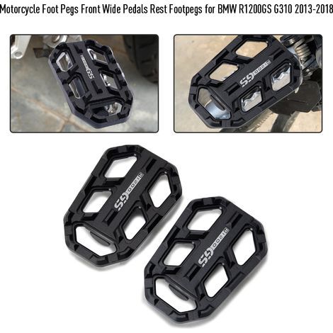 Breite, gefräste Motorrad-Fußrasten vorne, Ersatzfußrasten für BMW R1200GS G310 2013-2018 (1/5)