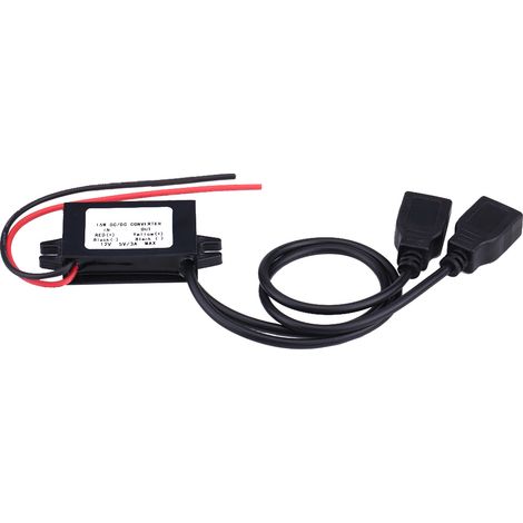 3A DC 12V à DC 5V Double USB Chargeur Adaptateur Convertisseur Module pour Voiture Moto Téléphone Charge (1/5)
