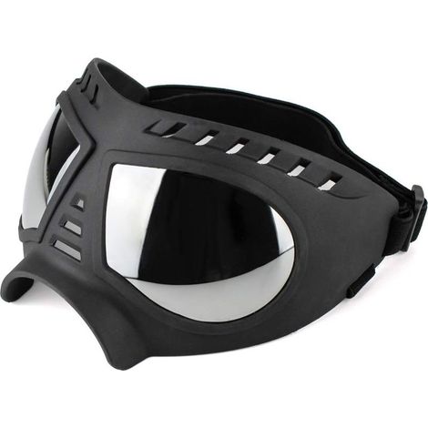 Lunettes pour Chien Lunettes pour Animaux de Compagnie, Lunettes pour Moyen Grand Chien de Anti-UV Imperméable et Coupe-Vent - Noir- (1/4)