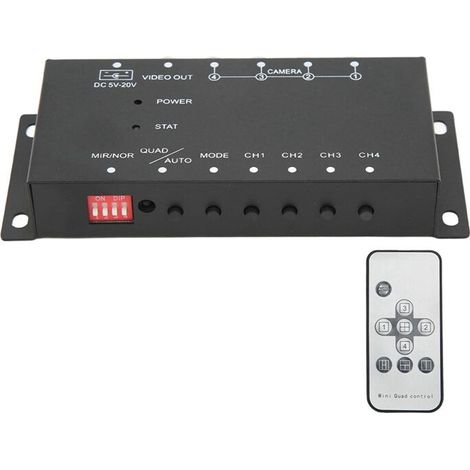 Divisor de vídeo digital móvil, divisor de vídeo de 4 canales 720P para autobuses, camiones, barcos, yates y vehículos.