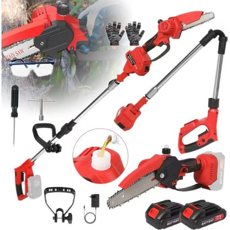 Tronçonneuse électrique télescopique de 6 pouces, scie à grande portée, outil d'élagage de jardin, batterie 21V, convient à l'élagage des arbres. (1/5)