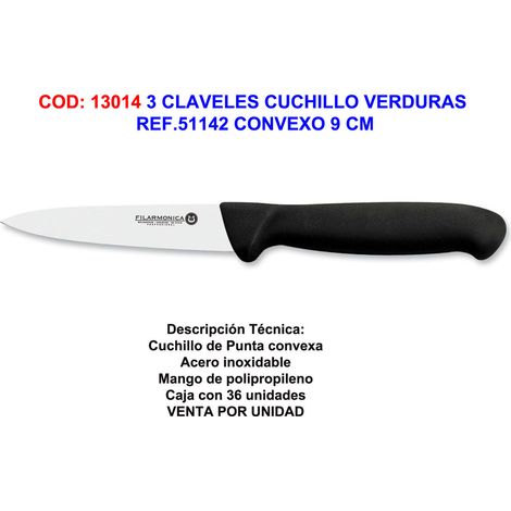 FPLUS 3 claveles cuchillo verduras ref.51142 convexo 9 cm , 3 claveles cuchillo verduras ref.51142 convexo 9 cm