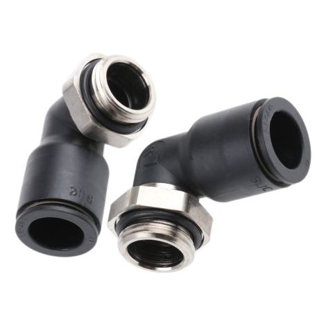 Adaptateur fileté coudé Legris LF3000 vers Enfichable, 12 mm G 3/8 Mâle ( Prix pour Paquet de 2 )