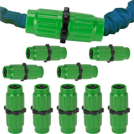 Kit De Réparation Pour Tuyau Expansible Connecteur Rapide Pour Tuyau D'Arrosage - Lot De Connecteurs D'Irrigation, Accessoires De Réparation Pour Système D'Arrosage Et Lavage Des Animaux (1/5)