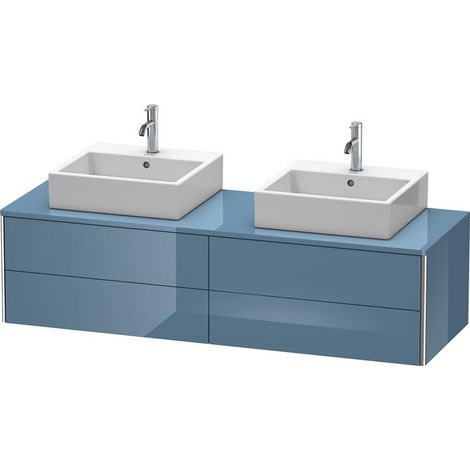 Meuble sous-vasque XSQUARE 400x1600x548mm f 2 Be bleu pierre brillant