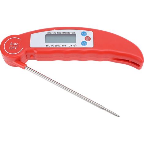 Irovami Sonde température viande sans fil – Pliable, barbecue, rouge – Idéal pour grillades, cuisine, extérieur (1/5)