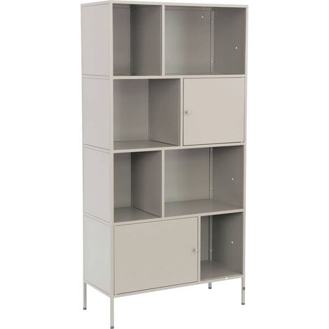 sweeek - Sideboard, industrielles Aufbewahrungsmöbel aus Stahl mit 8 Stauräumen