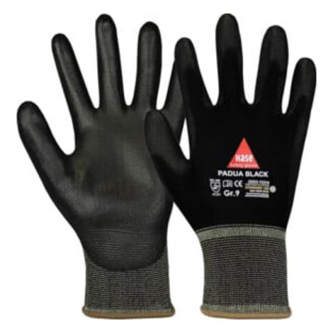 Hase Montagehandschuhe Padua Black Größe 6, Nylon 10 Stk