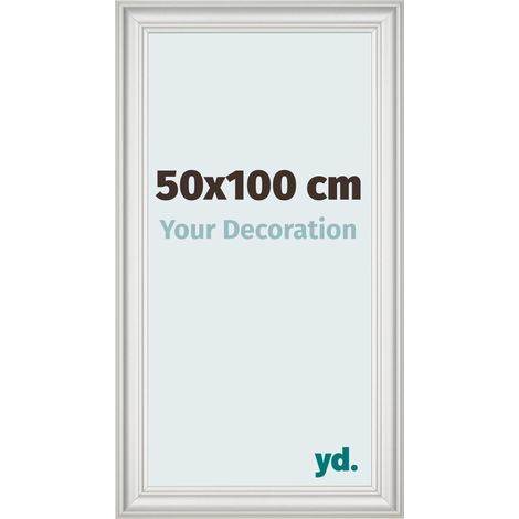 yd. - Cadre photo 50x100 - Blanc Patine - MDF - Lazio