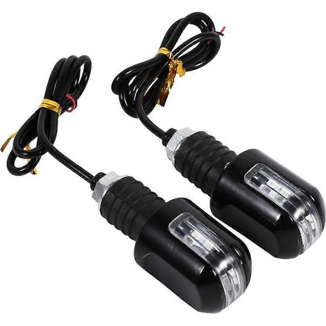 Paar Motorrad-Blinker mit 6 LEDs, gelb, für Lenkerenden, 7/8 Zoll