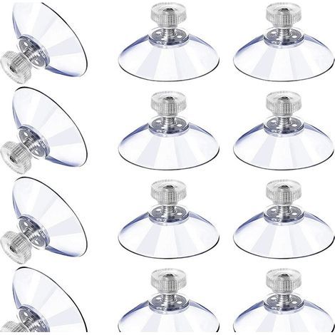 30 Pcs Ventouses Transparentes 50 mm Adhésives Fortes Écrou Vis Voiture Ombre Verre Mur Porte Fenêtre (1/5)
