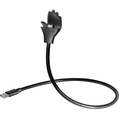 Supporto flessibile per smartphone con cavo di ricarica e dati integrato, 
particolarmente stabile, 
usb a - micro usb b, lunghezza 0,5 m