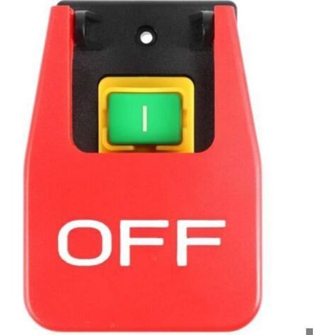Interrupteur Bouton Poussoir Électromagnétique - Protection Sous-Tension - 16 A - 250 V CA - Pour Machine-Outil - 1 Pièce (1/4)