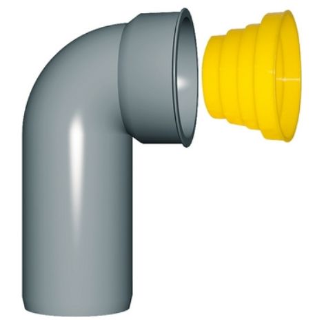 CURVA TECNICA PROLUNGA C/TAPPO PROTEZIONE Diam. 40/46 NICOL