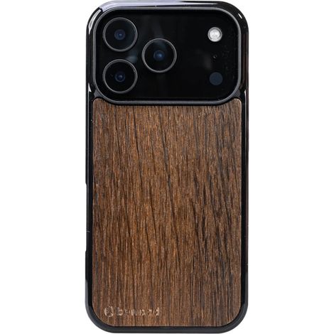 Funda de madera Bewood para iPhone 17 Pro, roble ahumado. (1/5)
