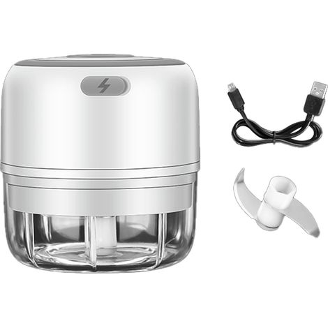 Hachoir Électrique Mini - 200 ml - Lame En Acier Inoxydable 304 - Rechargeable USB - Étanche - Pour Ail Fruits Légumes Bébé - 1 Pièce (1/5)