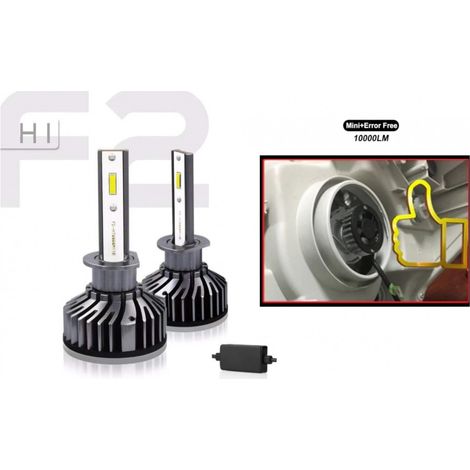 Set kompakte Mini-LED-Diodenlampen H1, 12V/24V, 72W, 10000 lm, für Scheinwerfer, CAN-BUS fehlerfrei