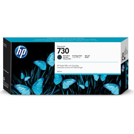 HP Inc. Patrone HP Nr.730 matt black P2V71A 300 ml (P2V71A)