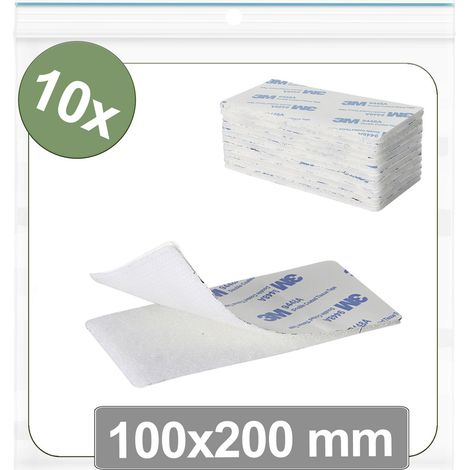 Quadrios 25CA677 Klettpunkte zum Aufkleben Haft- und Flauschteil (L x B) 100 mm x 200 mm Weiß 10 St.