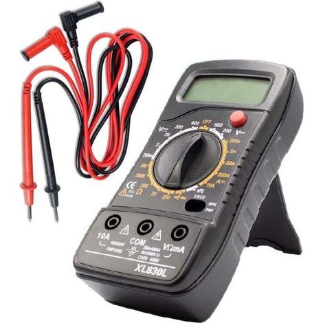 Multimètre Numérique Professionnel Cat III 1000V 2000 Comptes - Testeur de Tension, Test AC/DC, de Transistors, Courant, Résistance, Continuité - Incluant Les Câbles de Test et Le Manuel (1/5)