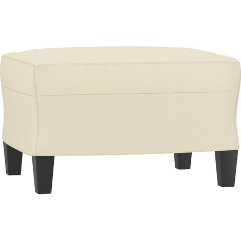 Sgabello poggiapiedi 60 x 50 x 41 cm PVC crema DEC030137