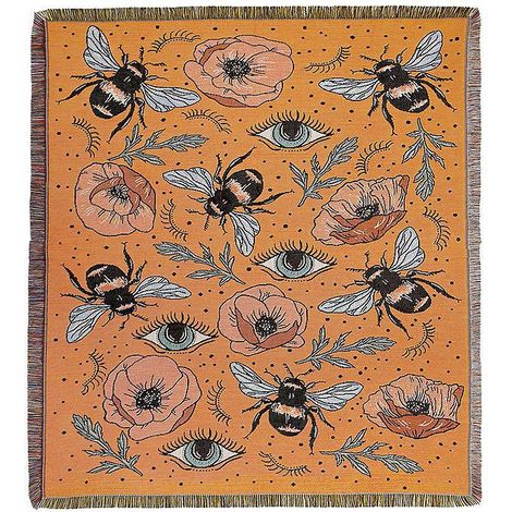 1 Pice 160x130cm Couverture Plaid Les Abeilles Tricote Dcore Avec Des Franges Bohme Simple Doux Confortable Protger Contre Le Froid Pour Canap Sof (1/5)