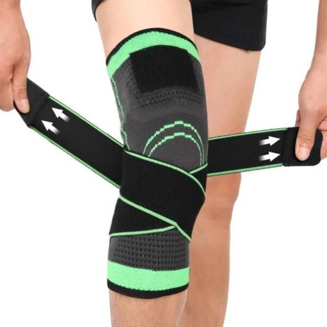 Genouillère de compression ajustable - Support rotulien taille L, maintien articulaire sportif, renfort latéral, protection ligamentaire, stabilisation genou, taille unique homme femme. (1/5)