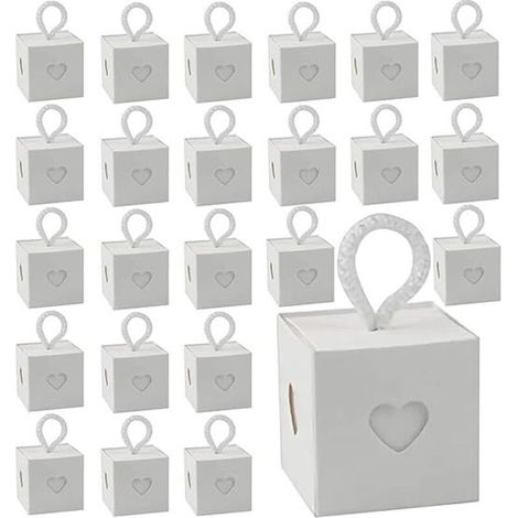 Boîte cadeau en carton kraft – 30 unités, idéale pour bonbons de mariage, chocolats ou bijoux, format pratique 12 x 9 x 5 cm