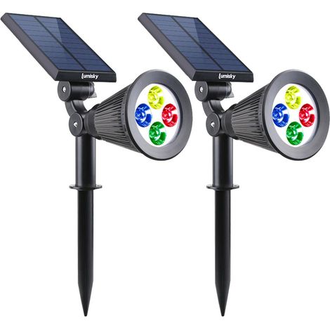 Set Mit 2 Solarstrahlern SPIKY 200lm
