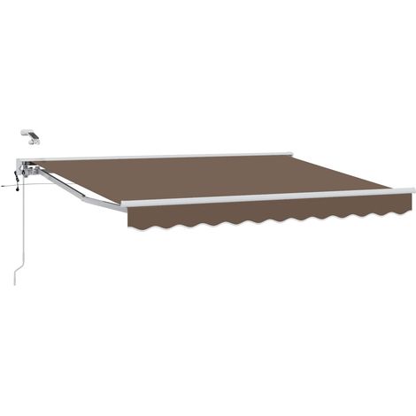 Elektrische ausziehbare Markise Taupe 3,5 x 2 m vidaXL