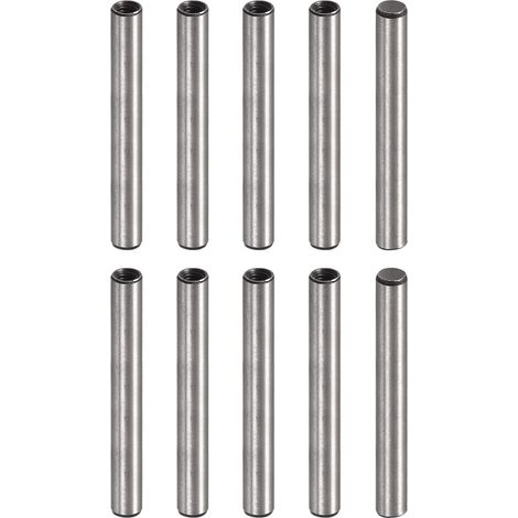 10 pièces M4 Innengewinde Dübelstift 6x40mm Anfasen Flacher Kohlenstoffstahl Zylindrischer (1/5)