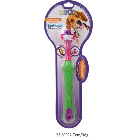 Brosse à dents pour animaux de compagnie brosse à dents à trois têtes pour chiens nettoyage buccal pour animaux de compagnie