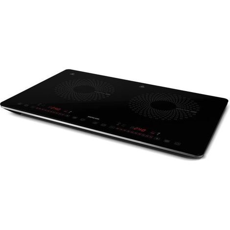 Plaque de cuisson à induction 3400W – 2 foyers – Ultra fine 4,3 cm – Surface en verre céramique – Détection automatique des ustensiles – Sencor (1/6)