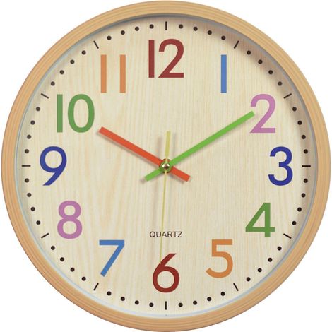 12 Pouces 30cm Grain De Bambou En Plastique Horloge Murale Horloge Quartz Chambre Salon Horloge Murale (1/5)