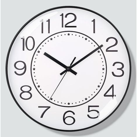 Horloge murale silencieuse ronde de 20 cm, horloge murale mode pour chambre à coucher (1/4)