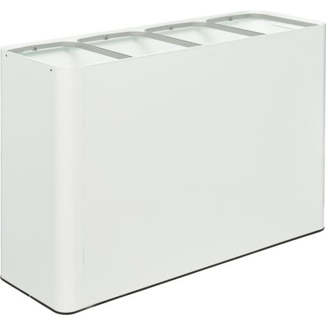 Corps de poubelle de tri sélectif Venus - 4x40l - blanc mat - RAL 9016 (1/4)