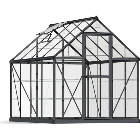 Greenhouse Harmony 6X8 - Polycarbonate - L247 x W185 x H208 - Grey